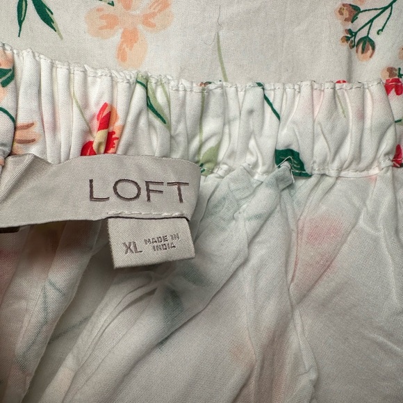 LOFT Floral Poplin Smocked Maxi Pocket Dress, Size XL - Picture 7 of 9